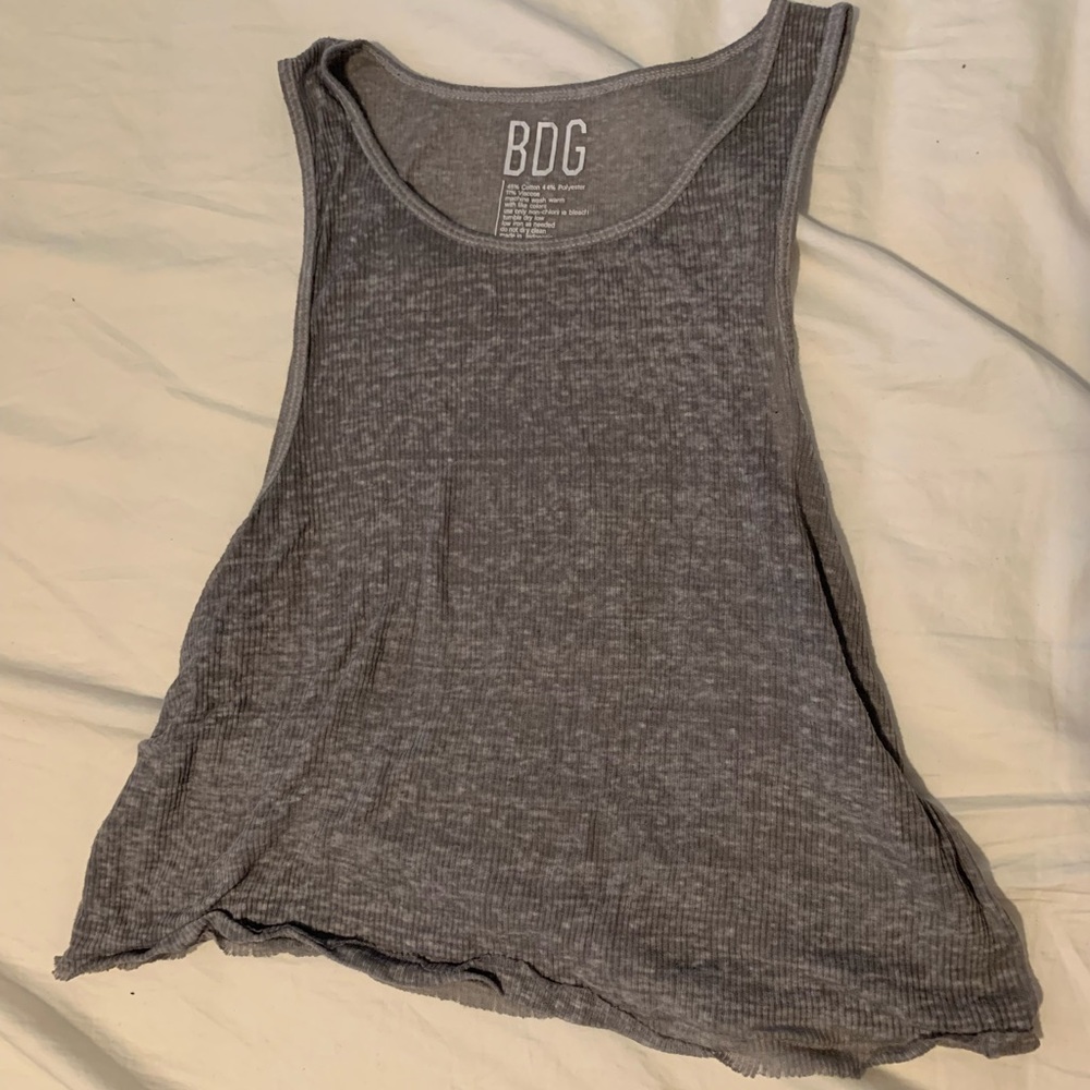 BDG Sheer Tank Top - Gray